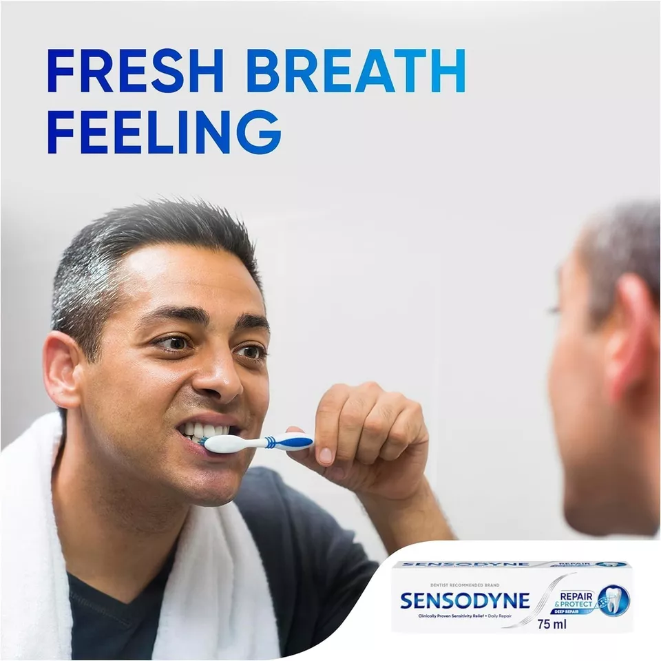 Sensodyne Repair &Protect Toothpaste with Novamin 75ML Stronger Repair Pack Of 4 - Image 4 of 4