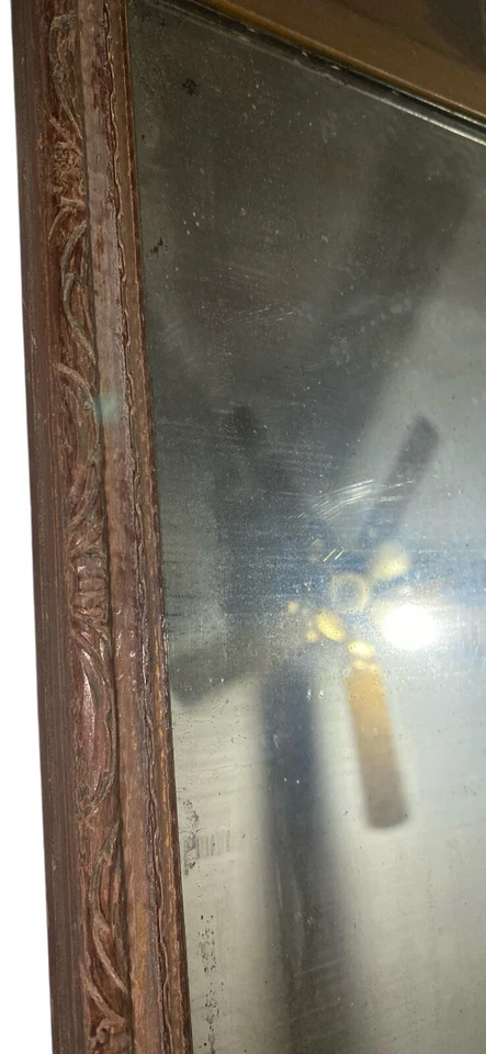 Espejo Trumeau tallado vintage Napoleón con imagen impresa hija infantil. Foto 4 de 4