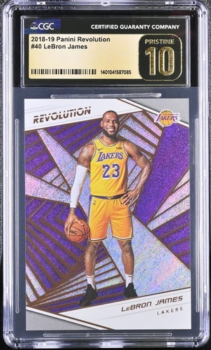 2018-19 Revolution #40 LeBron James card CGC 10 Pristine Gold Label