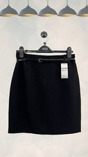 Ex M&S Women’s A-Line Belted Mini Skirt in Black