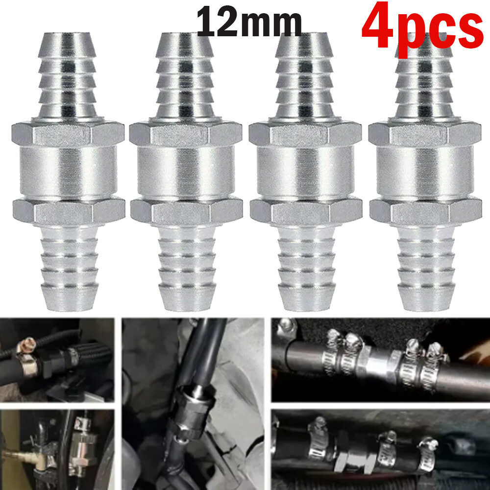 12mm One-Way Check Valve For Gas, Biodiesel, Fuel Line - ID 7/16" To 1/2"