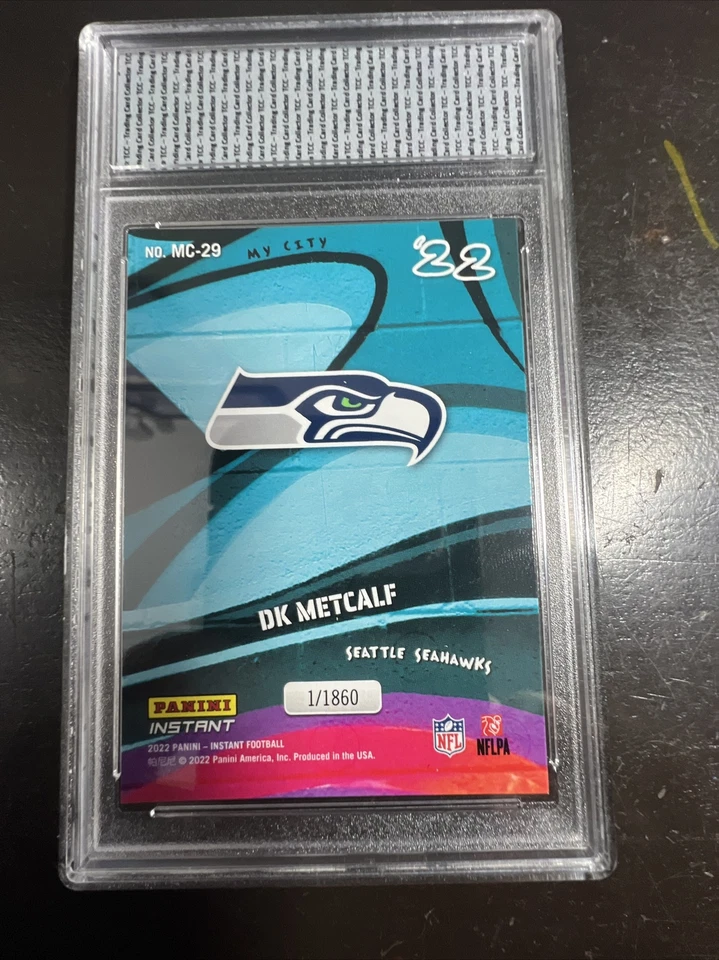 2022 Panini Instant My City DK Metcalf 1/1860 TCC Graded Gem Mint 10 - Image 2 of 2