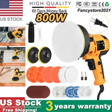 800W Car Polisher Buffer Sander Polishing Machine Kit Waxing with 5" Pad Bonnet