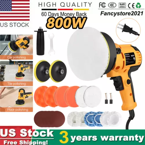 800W Auto Polierer Puffer Schleifer Poliermaschine Kit Wachsen mit 5" Pad Motorhaube - Bild 1 von 15