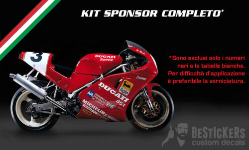 kit Grafiche adesivi replica Ducati CORSE 851 Roche SBK superbike 1990 1991 1992