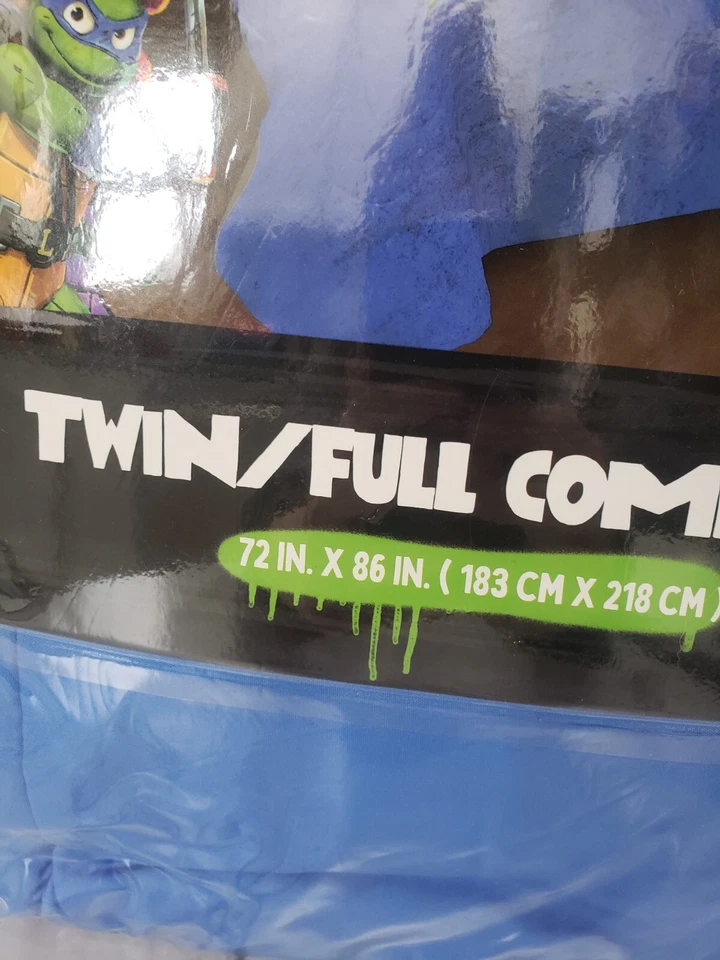 NUEVO Edredón Completo Doble Reversible Tortugas Ninja Adolescentes Mutantes TMNT Ropa de Cama Foto 2 de 4
