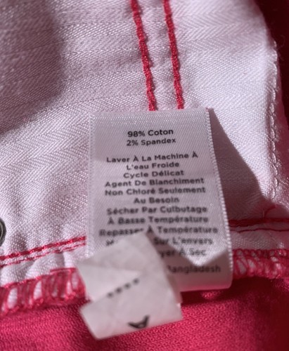 TALBOTS Women’s Flawless 5 Pocket Slim Ankle Frayed Hem Pink Corduroy Jeans Sz10 - 第 6/7 張圖片