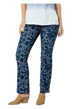 DG2 by Diane Gilman Jacquard Bootcut Jean Indigo