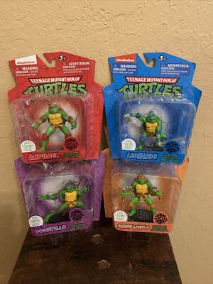 2014-Teenage Mutant Ninja Turtles Clip And Go Full Set 4 New Sealed