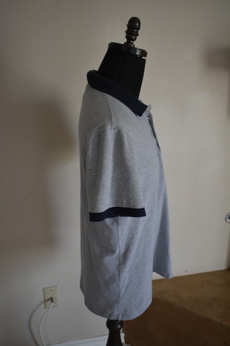Vintage Mens Gray Lacoste Devanlay Big Embroidered Logo Polo T-Shirt 5/ Medium - Picture 4 of 12