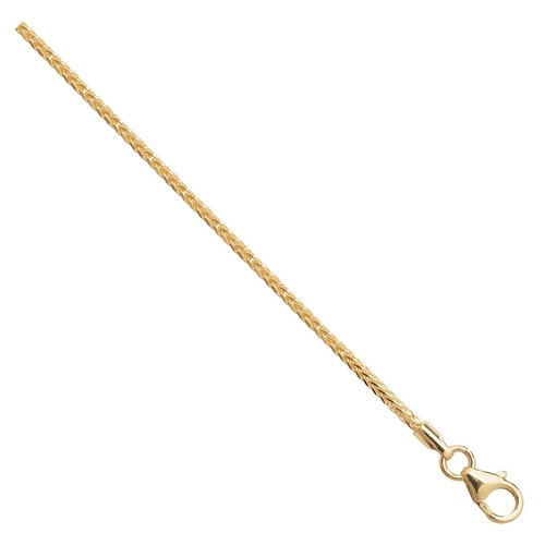 9ct Yellow Gold Spiga Chain Necklace 