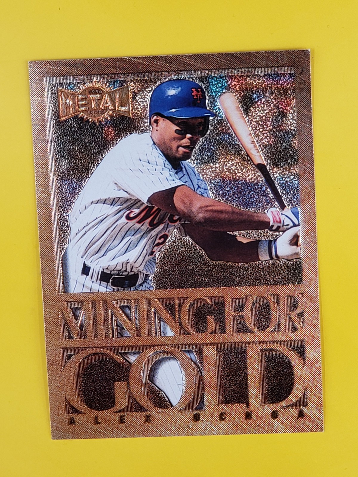 1996 Fleer Metal Universe Mining for Gold Alex Ochoa #10 Mets