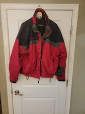 Columbia Mens XL Jacket Red Full Zip Snap Button 3 in 1 Bugaboo Outdoors