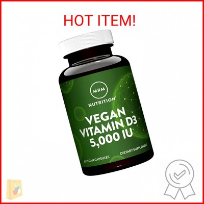 MRM Nuturition Vegan Vitamin D3 5,000 IU | Bone + Immune Health | Made from lich