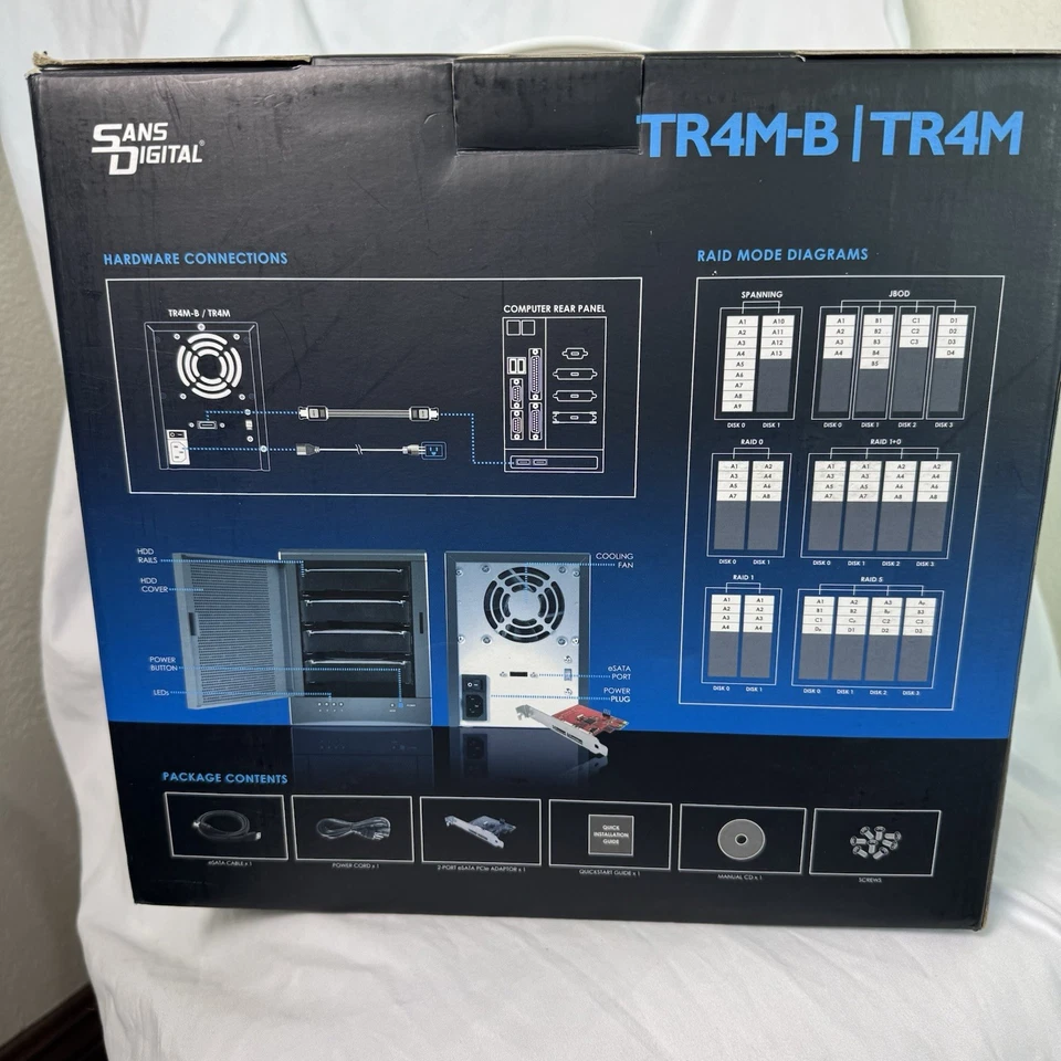 Sans Digital TR4M-B Towerraid 4 Bay SATA To eSATA Hard Drive Storage Expansion - Image 4 of 4