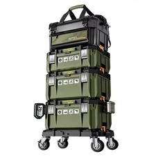 Rolling Tool Chest — 3-Tier Stackable Storage System with Wheels & Drawers