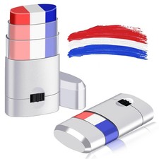 Rismise Red White Blue Stick Face Paint 2 PCs Patriotic America USA 3