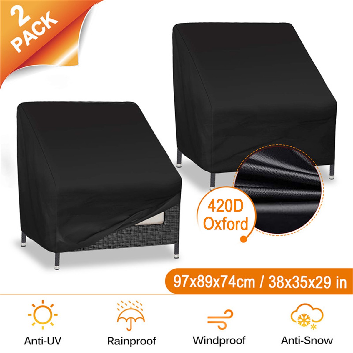 Covers Lawn/patio Furniture Covers 38'' X 35'' X 29''