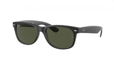 Ray-Ban Sunglasses RB2132 New Wayfarer Classic Black Frame Green Lens