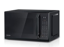 TOSHIBA Black Mirror Microwave 20L 800W Digital Solo Small Microwave Ref 1378