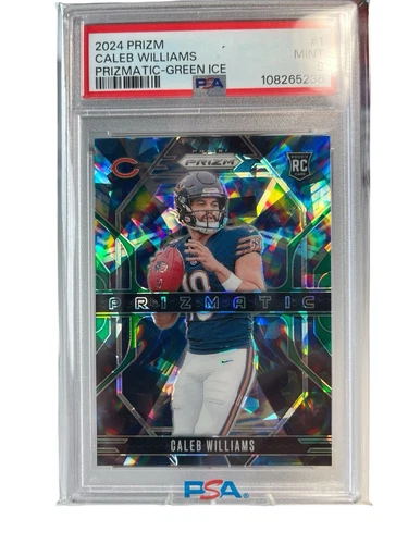 2024 Panini Prizm - Prizmatic Caleb Williams #1 Green Ice Prizm (RC) PSA 9 RC