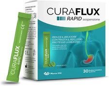 CURAFLUX RAPID Sospensione Orale 30 Stick Pack Da 10 Ml – Con Sodio Alginato, Bi