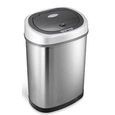 Nine Stars Automatic Kitchen Trash Can, 13 Gallon Stainless Steel
