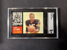 1962 Topps  #63 Bart Starr grade 5