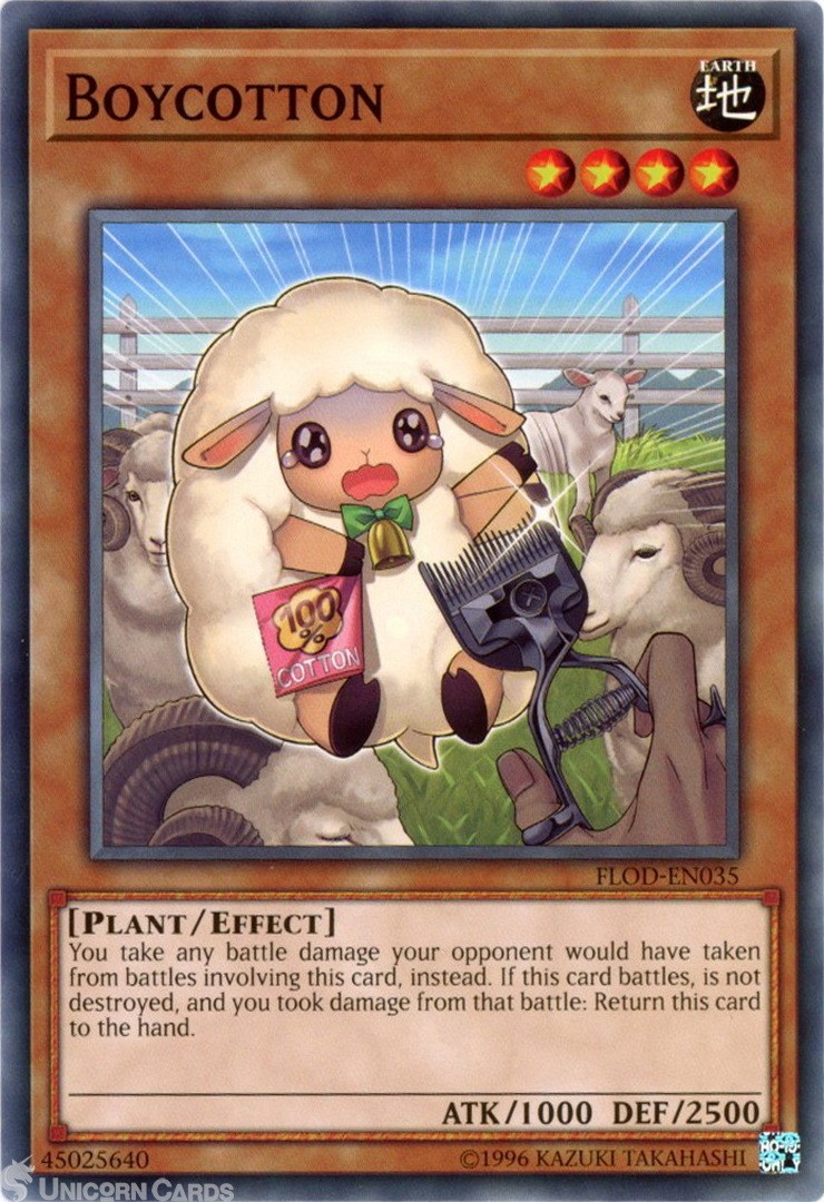 FLOD-EN035 Boycotton Common UNL Edition Mint YuGiOh Card