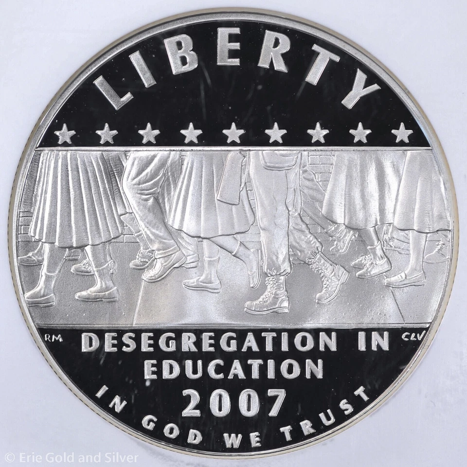 2007-P $1 Proof Little Rock School Desegregation Commem Dollar NGC PF 70 UC | PR - Image 3 of 4