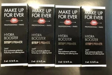 4x MAKE UP FOR EVER Hydra Booster Step 1 Primer .16oz/5mL ea Travel Size