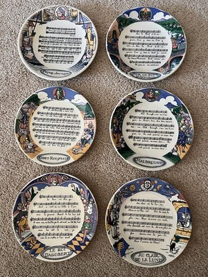Vintage Sarreguemines Plate Chansons et Rondes de France CHOOSE DESIGN Singles