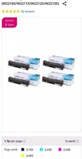 Image of Compatible HP 207X Ink High Yield Laser Jet Toner Cartridge 4 Different Colour