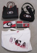GEORGIA BULLDOGS 2 PURSES 2 WALLETS CLOTH BAG