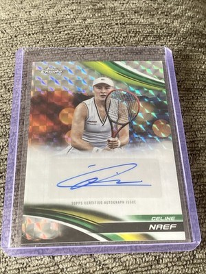 2025 Topps Chrome Tennis Celine Naef #CA-CNF Geometric Refractor Auto