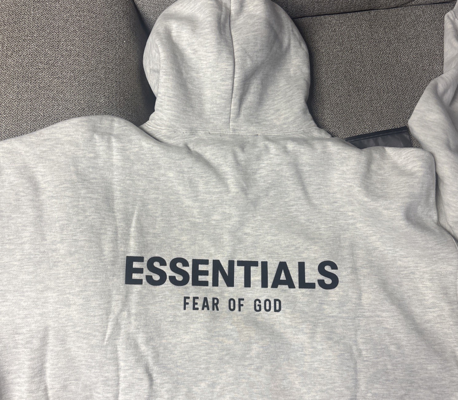 Authentic Fear of God Essentials  Sweater Hoodie light Oatmeal Size Large Men thumbnail 10