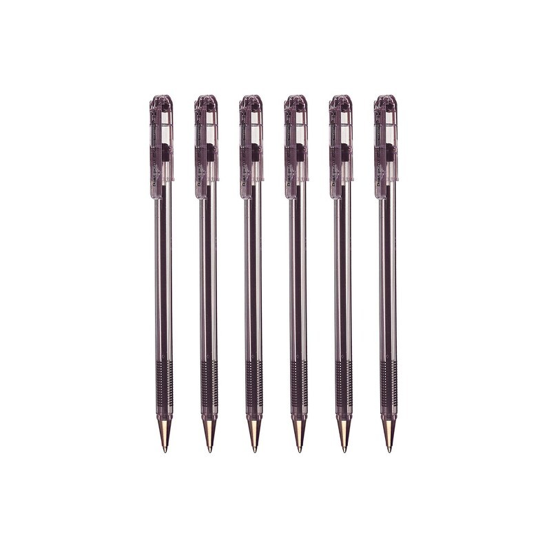 Pentel Superb Ballpoint Pen Fine Black (Pack of 12) - Image 5