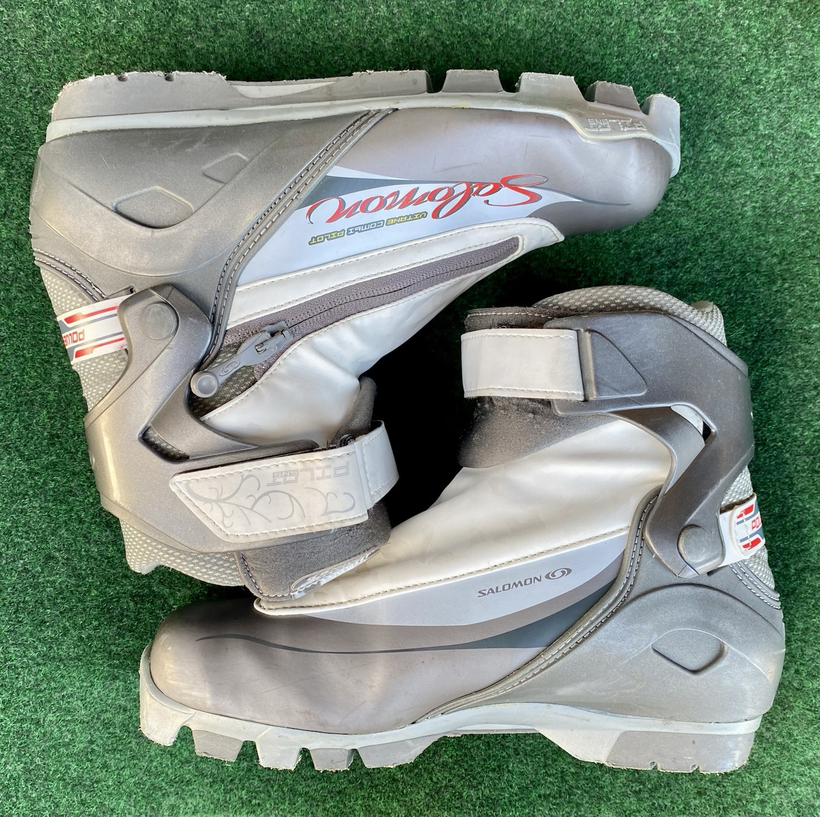 Scarponi da sci di fondo Salomon donna taglia 6 UITANE COMBI Pilot SNS B W e G