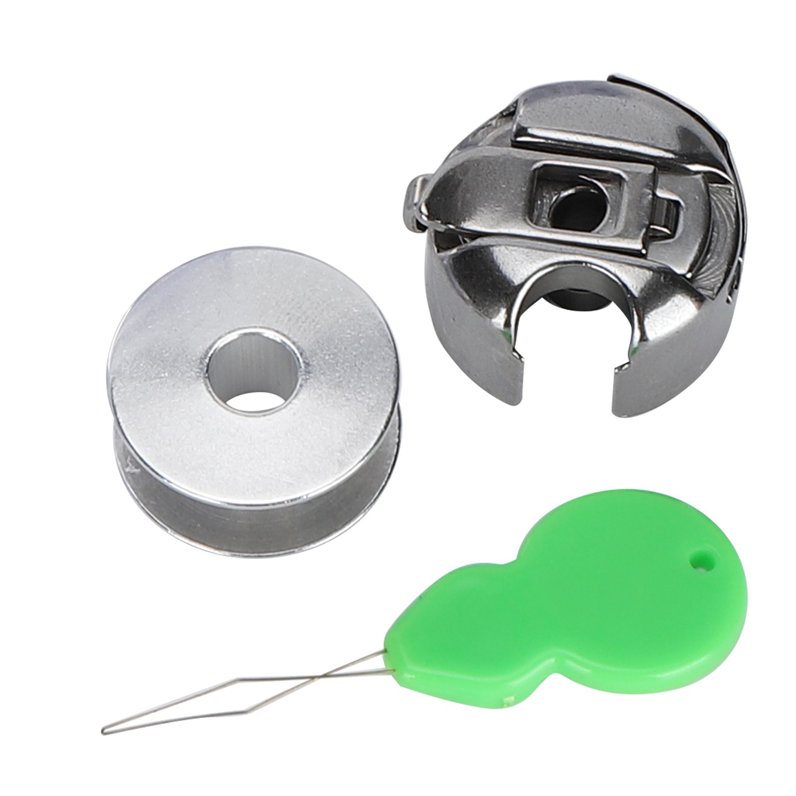 Sewing Machine Bobbin Set Metal Accessory With Case Needle Threader Storage Box