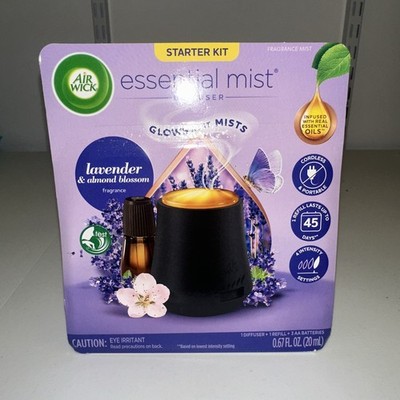 Air Wick Essential Mist Diffuser Starter Kit Lavender Almond Blossom Refill
