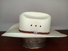 VTG Resistol Self Conforming 5 Star Shantung Panama Straw Cowboy Hat Size 7 EUC