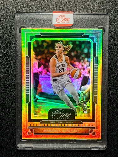 2025 Panini WNBA One and One Sabrina Ionescu Gold Prizm 6/10 #41 Liberty
