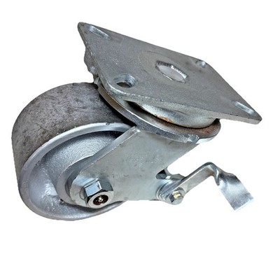 Albion 6'' x 3'' Steel Swivel Caster W/ Brake, 2800 Lb Cap, 90CA06501SP, 90 Series