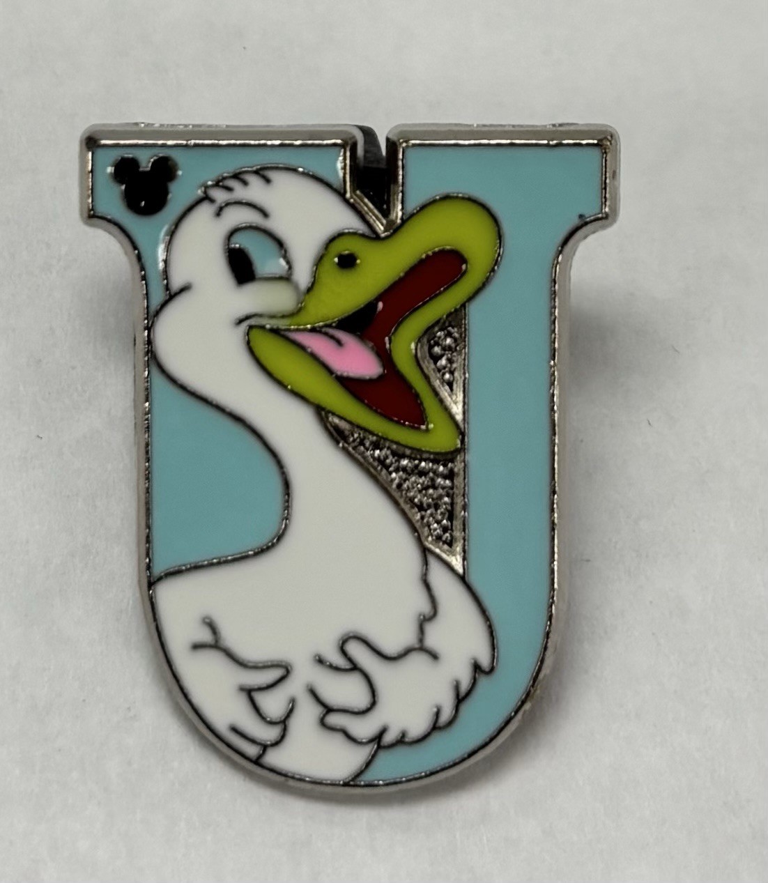Disney Pin  ALPHABET LETTER  U FOR UGLY DUCKLING  HIDDEN MICKEY  TRADING PIN