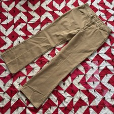 Vintage 1970s Beige Polyester Blend Pants Mens Boot Cut
