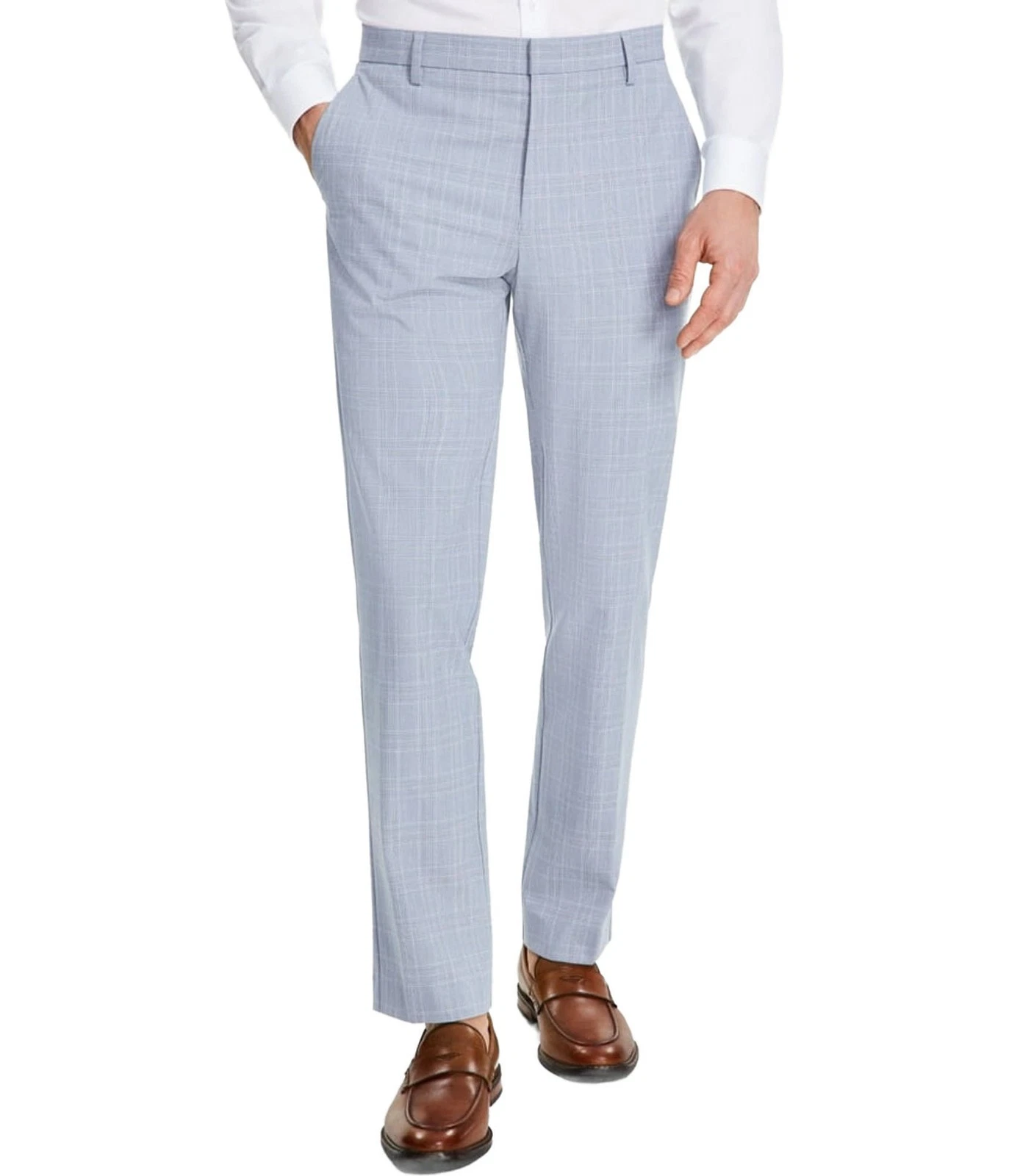 Tommy Hilfiger Mens Fit Tapered Slim Slacks Dress Pants