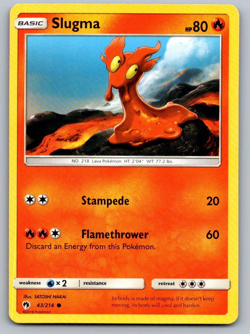 Slugma 43/214 Common Lost Thunder Pokemon Lightly Played