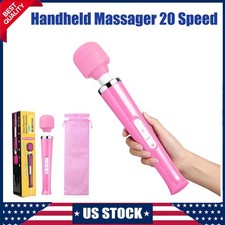 Handheld Massager Wand Vibrating Massage Magic Full Body Therapy Motor 20 Speed