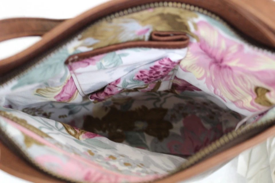 Bandolera cruzada de cuero genuino marrón Estalon para mujer Foto 3 de 4