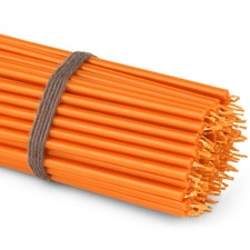 100x Stabkerzen orange Tropffrei Rußfrei dünn L 16cm Premium Paraffinwachs 36109